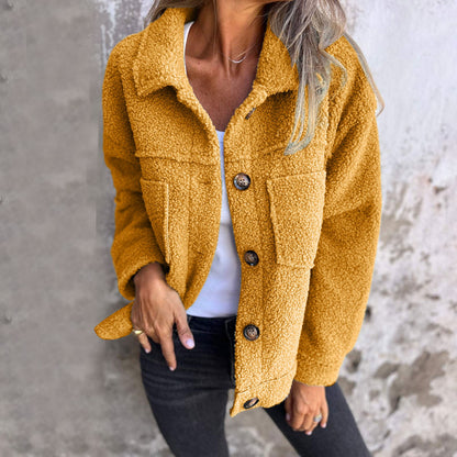 Veste Boutonnée en Sherpa